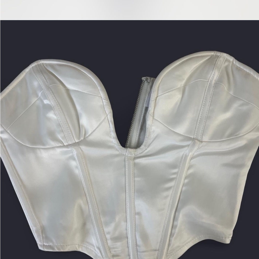 Princess Polly Cream Zip-Up Top